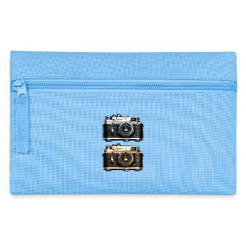 Duo de deux appareils photo vintage - Trousse - bleu clair - Devant