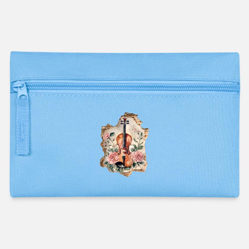 Violin Violin Vintage - Pencil Case - light blue