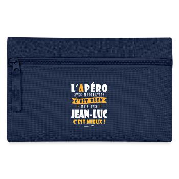 Jean-Luc Apero Tshirt Humour personnalisé jean luc - Trousse - bleu clair - Devant