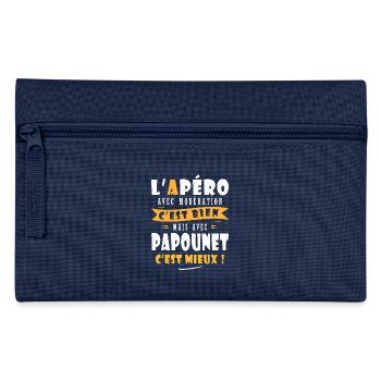 Papounet Cadeau Humour papa cadeau grand père papy - Trousse - bleu clair - Devant