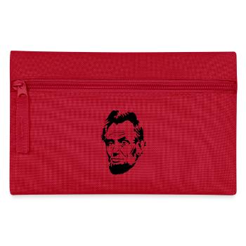 Visage du président Abraham Lincoln - Trousse - rouge - Devant