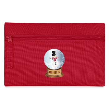 Belle boule à neige nostalgique avec bonhomme de neige - Trousse - rouge - Devant