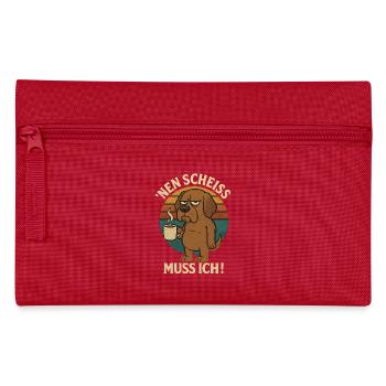 N Scheiß muss ich - Federtasche - Rot - Vorne