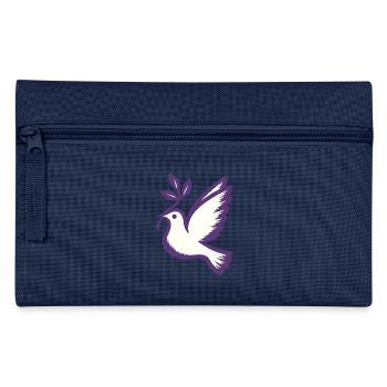 Purple Dove Emblem Olive Branch - Pencil Case - light blue - Front
