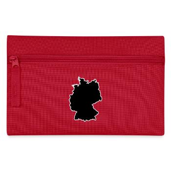 Deutschland Kontur Design - Federtasche - Rot - Vorne