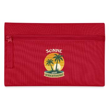Soleil au lieu de travail en horaires - Trousse - rouge - Devant