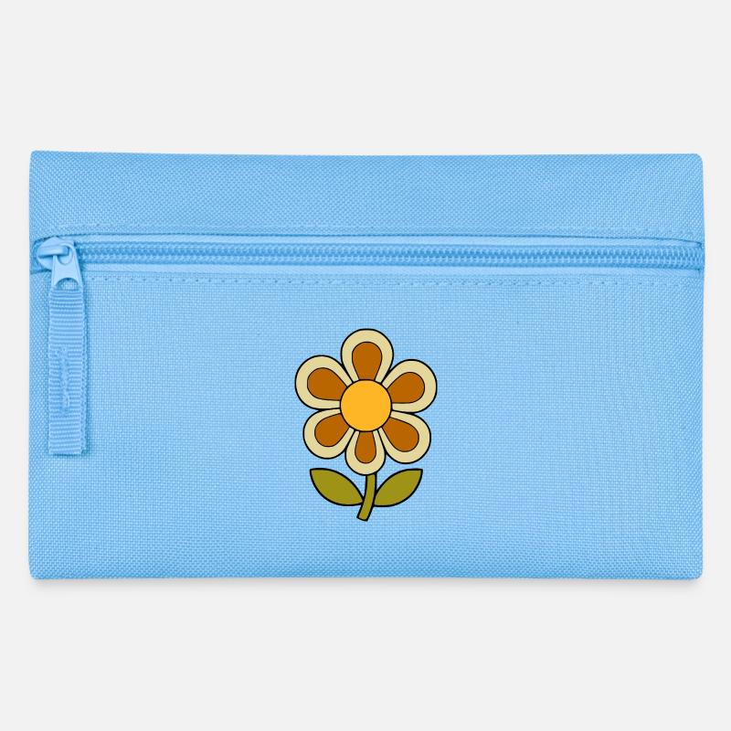 70s flower pattern retro flowerpower - Pencil Case - light blue
