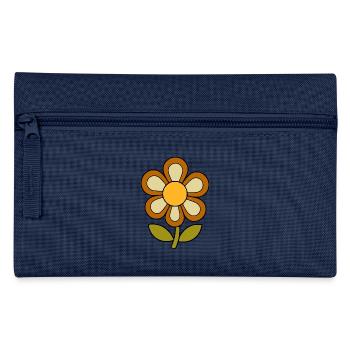 70er Jahre Blume Muster Retro flowerpower - Federtasche - Hellblau - Vorne