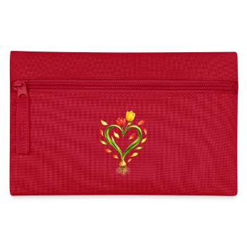 Cœur de tulipe avec un bulbe visible - Trousse - rouge - Devant
