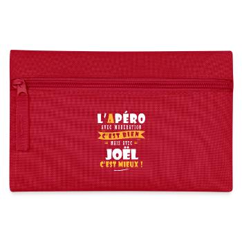 Joël Cadeau Humour personnalisé cadeau joël joel - Trousse - rouge - Devant