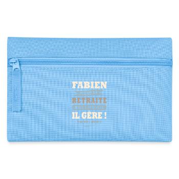 Fabien humour retraite cadeau fabien - Trousse - bleu clair - Devant