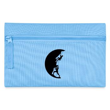 circle night moon sun evening team couple 2 friends l - Pencil Case - light blue - Front
