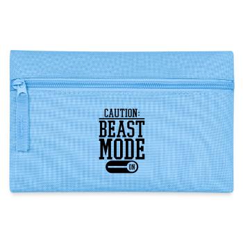 caution_beast_mode_on_f1 - Federtasche - Hellblau - Vorne