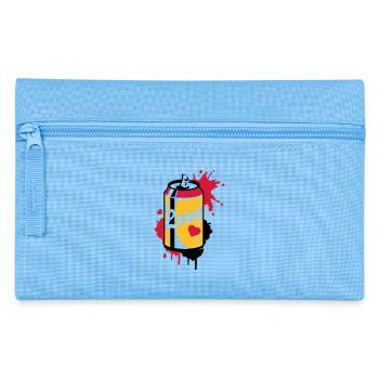 opened soda can in graffiti style - Pencil Case - light blue - Front