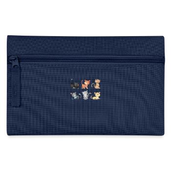 Illustration de chats - Trousse - bleu clair - Devant