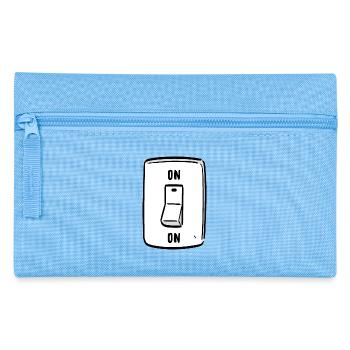 Einschalten Cooler Humor Lustige Motivation - Federtasche - Hellblau - Vorne