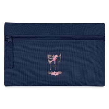 Pink Watercolor Face - Pencil Case - light blue - Front
