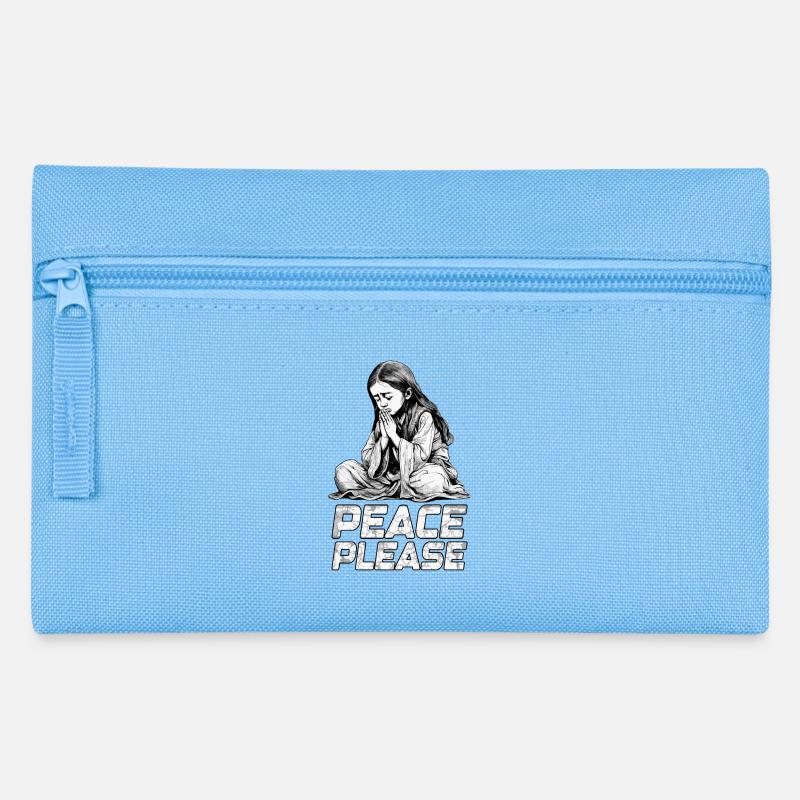 Paix s’il vous plaît - Prier pour la paix - Trousse - bleu clair