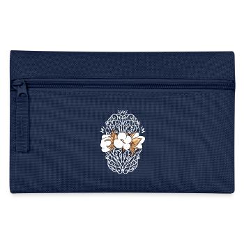 Decorative vintage design with blooming cotton - Pencil Case - light blue - Front