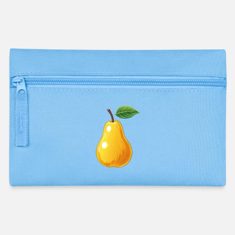 poire poire fruit fruit dessin - Trousse - bleu clair