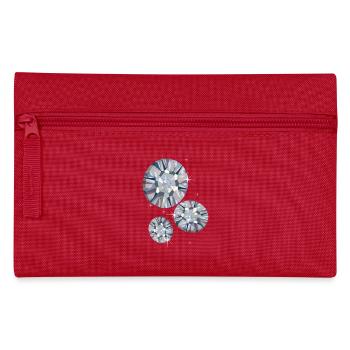 Abstrakte Diamanten Eleganz in klaren Facetten - Federtasche - Rot - Vorne