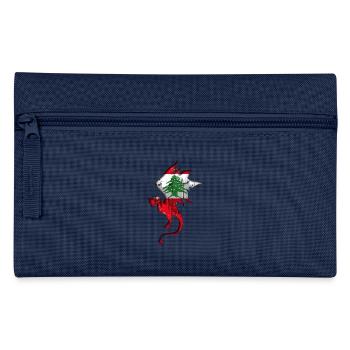 Drapeau du Liban - Liban - Silhouette de dragon - Trousse - bleu clair - Devant