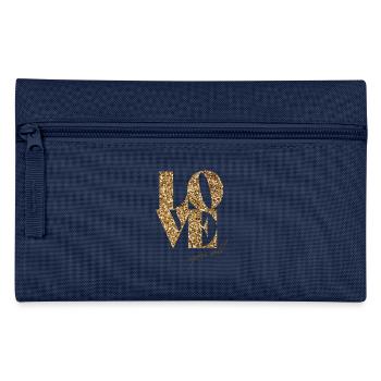 Glitter Love You All Typografie - Federtasche - Hellblau - Vorne