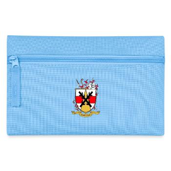 Fortuna Wappen Schild mit Helm - Federtasche - Hellblau - Vorne