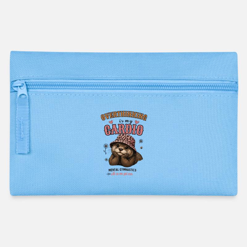 Überdenken ist mein Cardio Otter - Federtasche - Hellblau