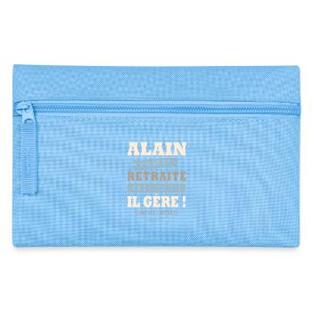 Alain humour retraite cadeau retraité - Trousse - bleu clair - Devant
