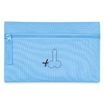 dashed_cut_out_penis_1c - Pencil Case - light blue - Front