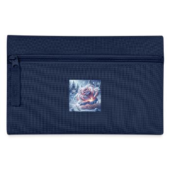 Schnee Rose II - Federtasche - Hellblau - Vorne