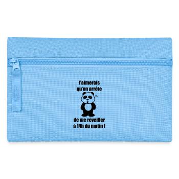 Pas du matin panda - Trousse - bleu clair - Devant