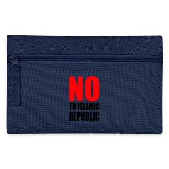 no to islamic republic - Federtasche - Hellblau - Vorne