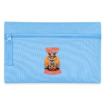 Gruselige Halloween-Fuchsdruck - Federtasche - Hellblau - Vorne