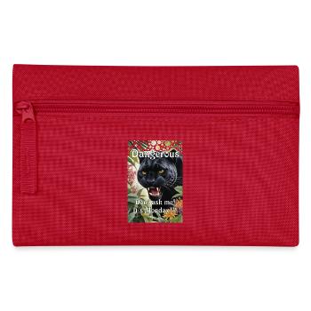 Gefährlicher Panther im Urwald Humor Montag Büro - Federtasche - Rot - Vorne