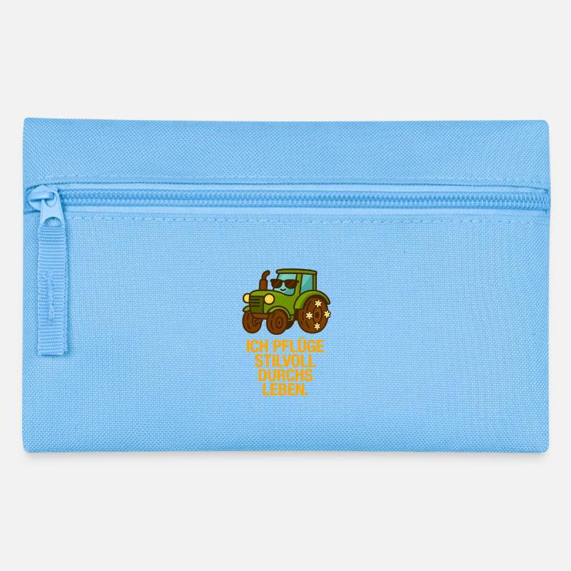 ich_Pluge_stilvoll_durchs_Leben - Federtasche - Hellblau