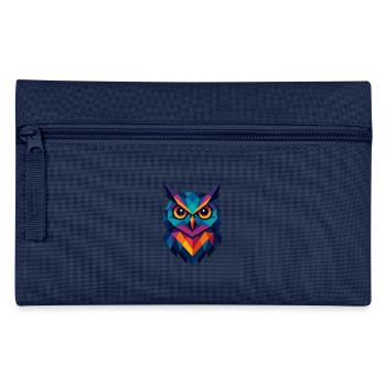 Eule | Eulenkopf Print - Federtasche - Hellblau - Vorne