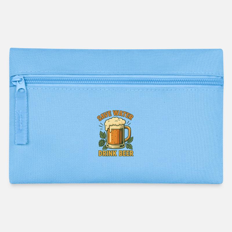 Save Water Drink Beer - Pencil Case - light blue
