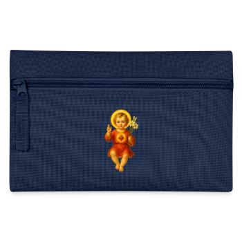 Holy Child with Heart Ray and Lilies - Pencil Case - light blue - Front