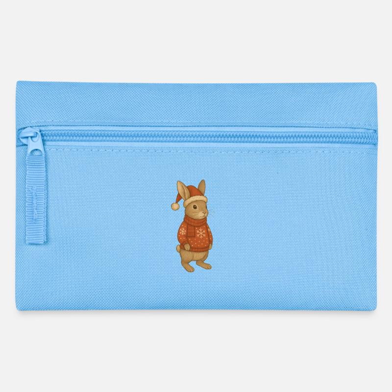 Hase_Weihnachten - Trousse - bleu clair