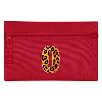 Leopard_Buchstabenmuster_ _O - Trousse - rouge - Devant