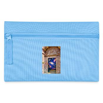 Space Gate Cosmic Portal Door - Pencil Case - light blue - Front