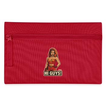 Hi Guys Retro Heroine  - Pencil Case - red - Front