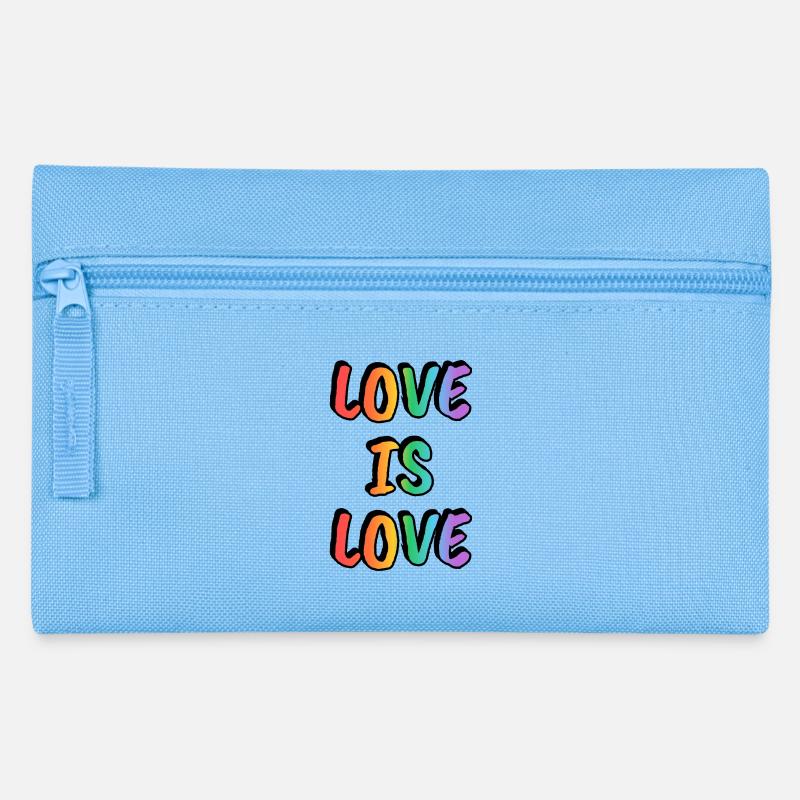 Liebe ist Liebe Regenbogen - Federtasche - Hellblau