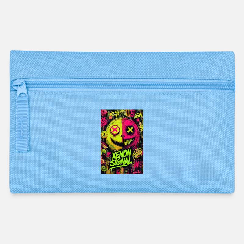 Graffiti di segnali allo xeno - Astuccio per matite - celeste