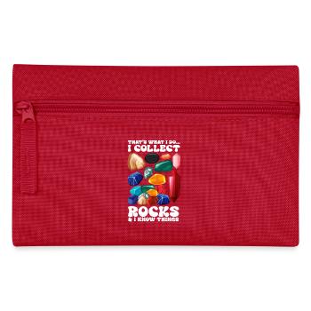 Geologist - Rock Collector Geology Gemstone Gems - Pencil Case - red - Front