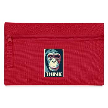 Monkey Thinking Pop Art Poster - Pencil Case - red - Front