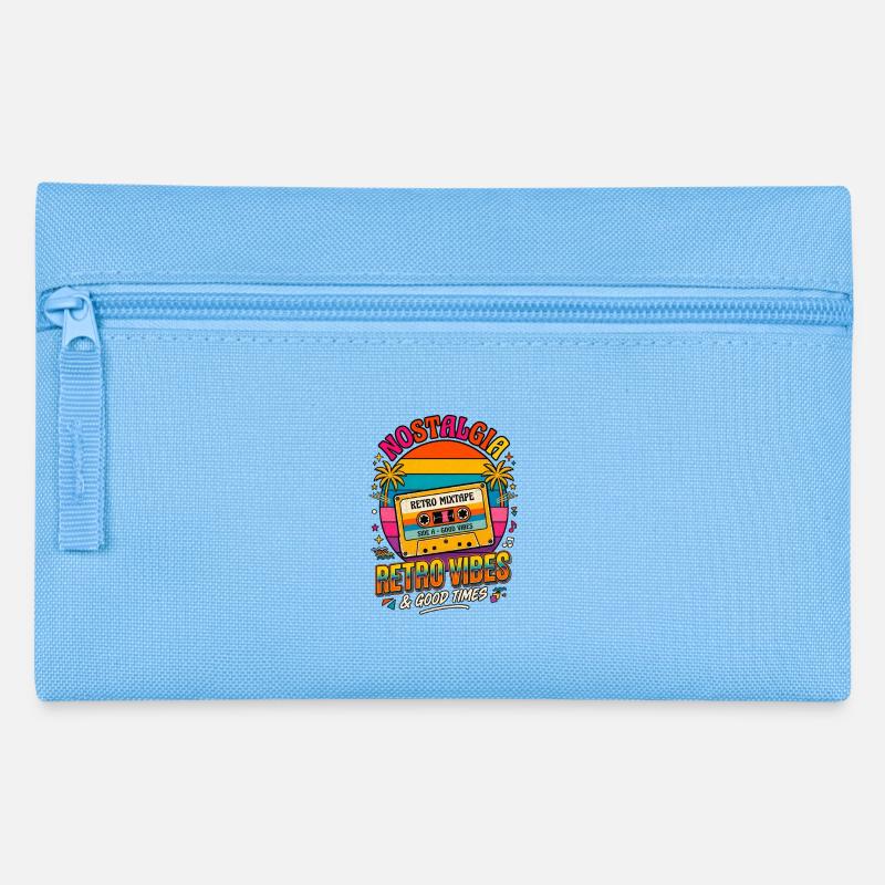 Retro Mixtape Nostalgia Vibes - Pencil Case - light blue