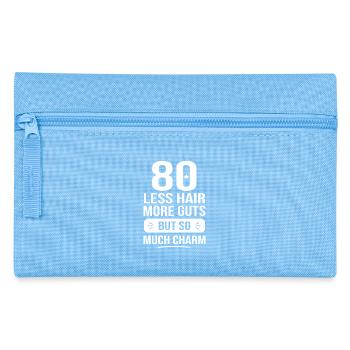 80 Jahre so charmantes Geschenk 80-jähriges Jubiläum - Federtasche - Hellblau - Vorne